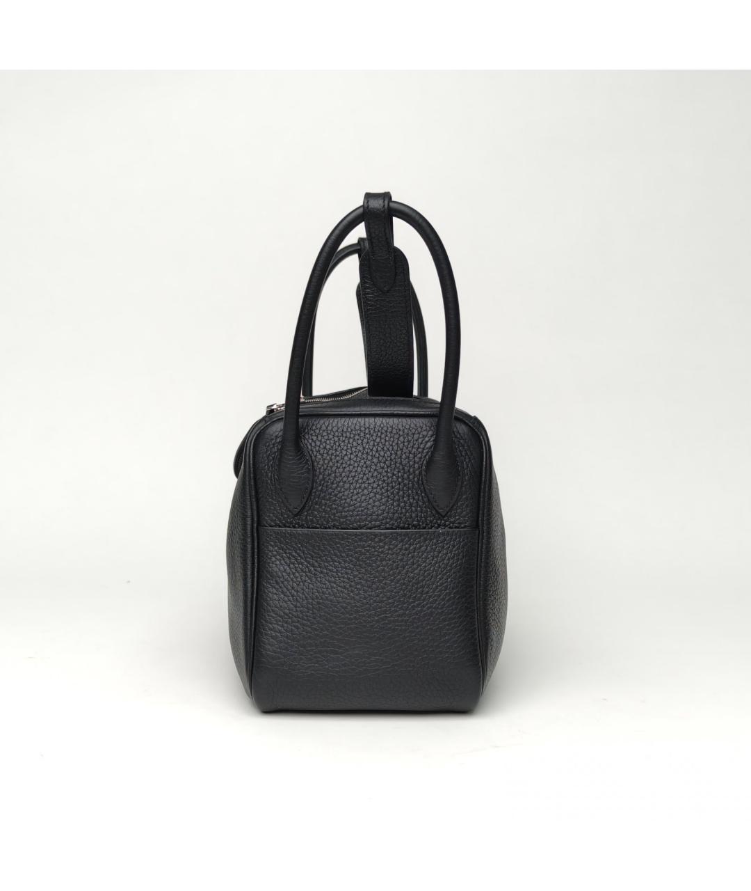 HERMES Черная кожаная сумка через плечо, фото 3