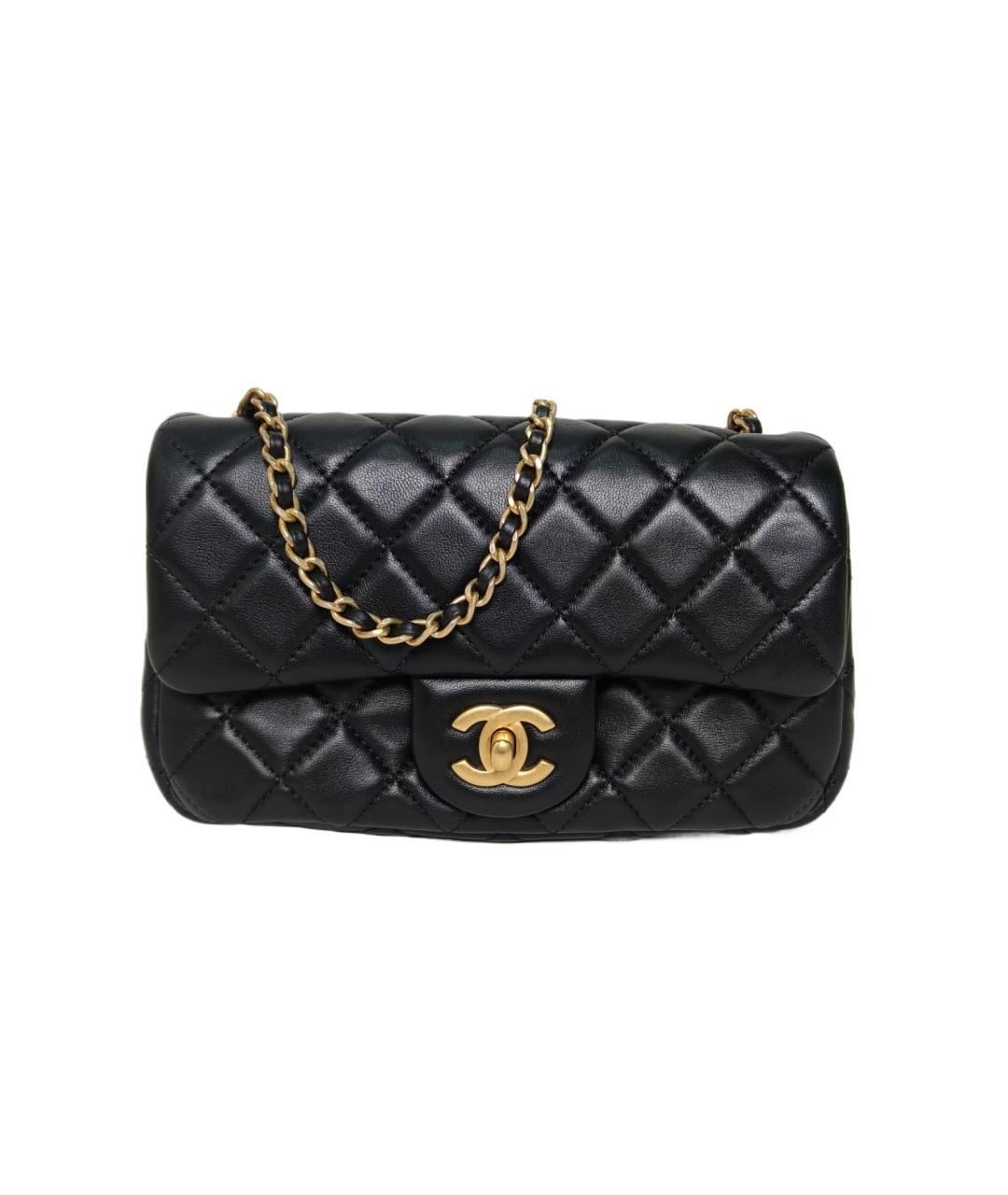 CHANEL Черная кожаная сумка через плечо, фото 1