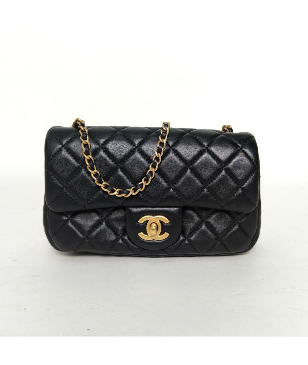 CHANEL Черная кожаная сумка через плечо, фото 2