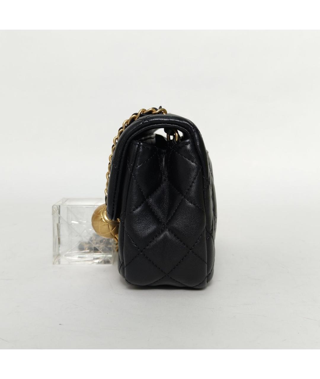 CHANEL Черная кожаная сумка через плечо, фото 3