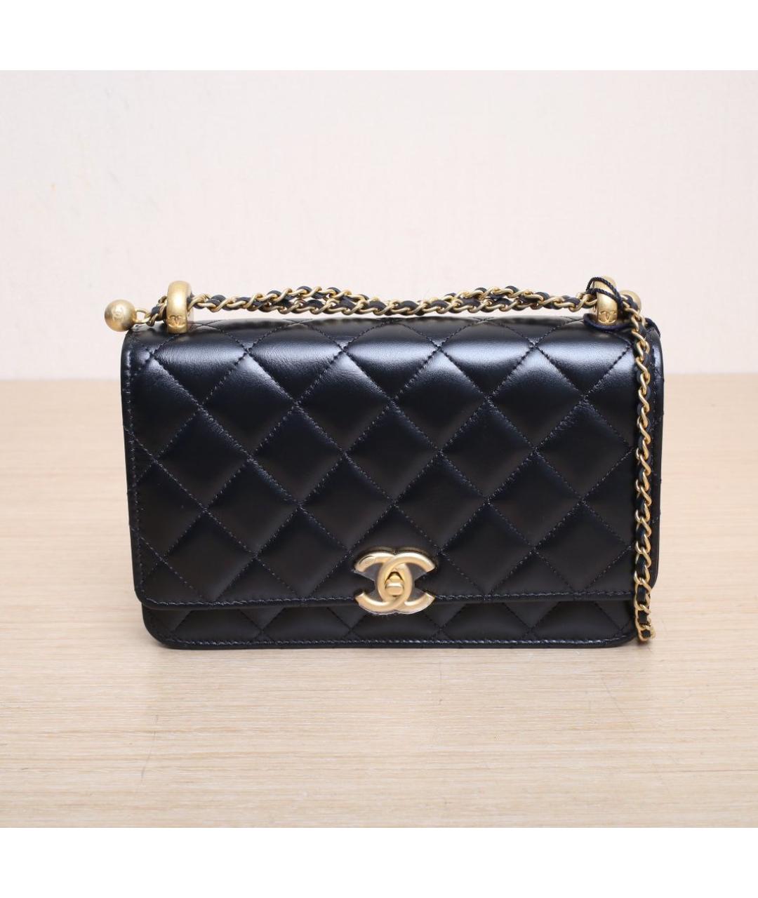 CHANEL Черная кожаная сумка через плечо, фото 3