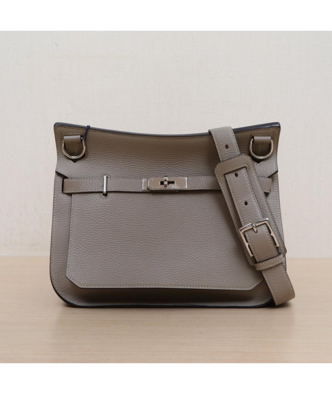 HERMES Серая кожаная сумка через плечо, фото 3