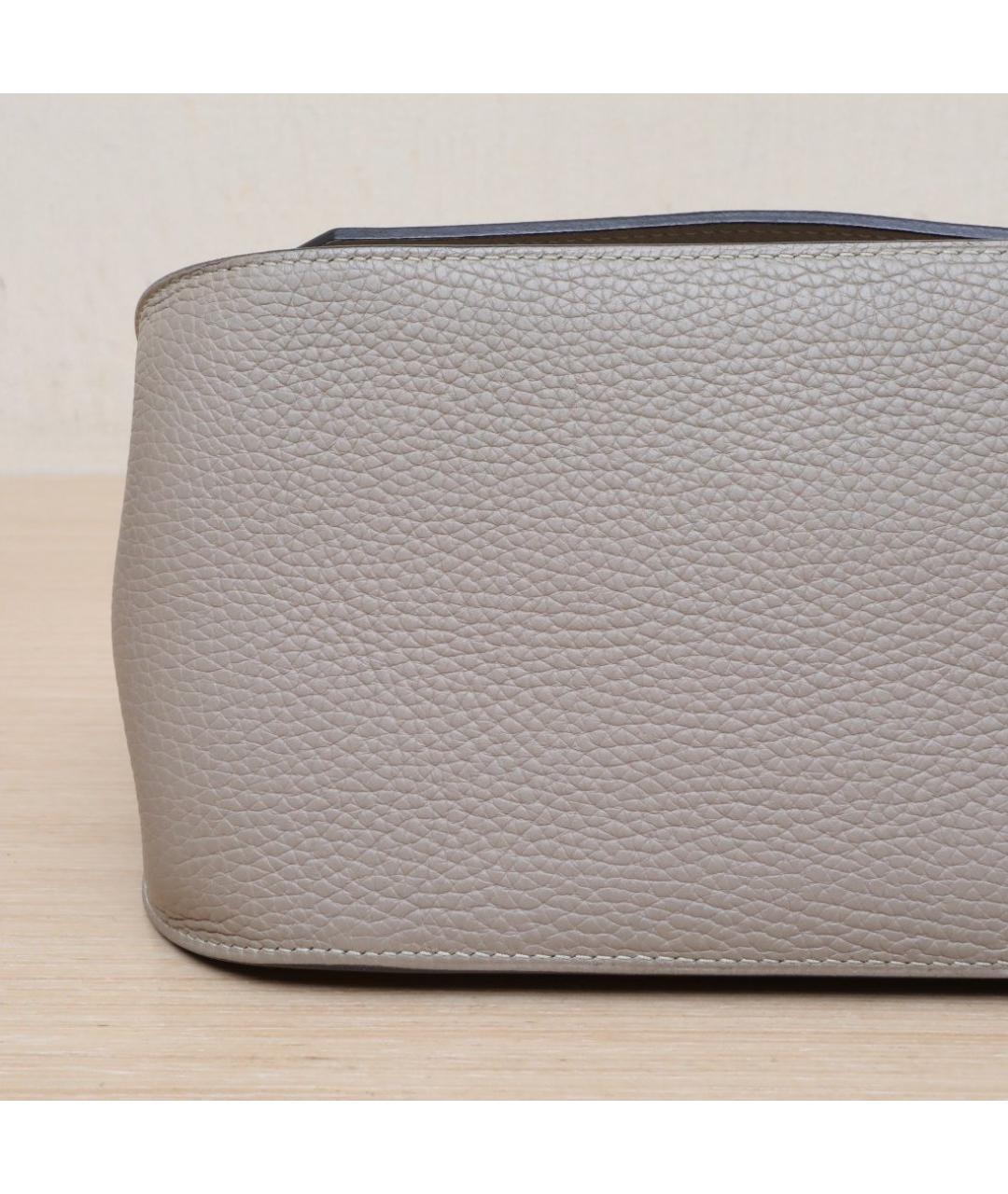 HERMES Серая кожаная сумка через плечо, фото 9