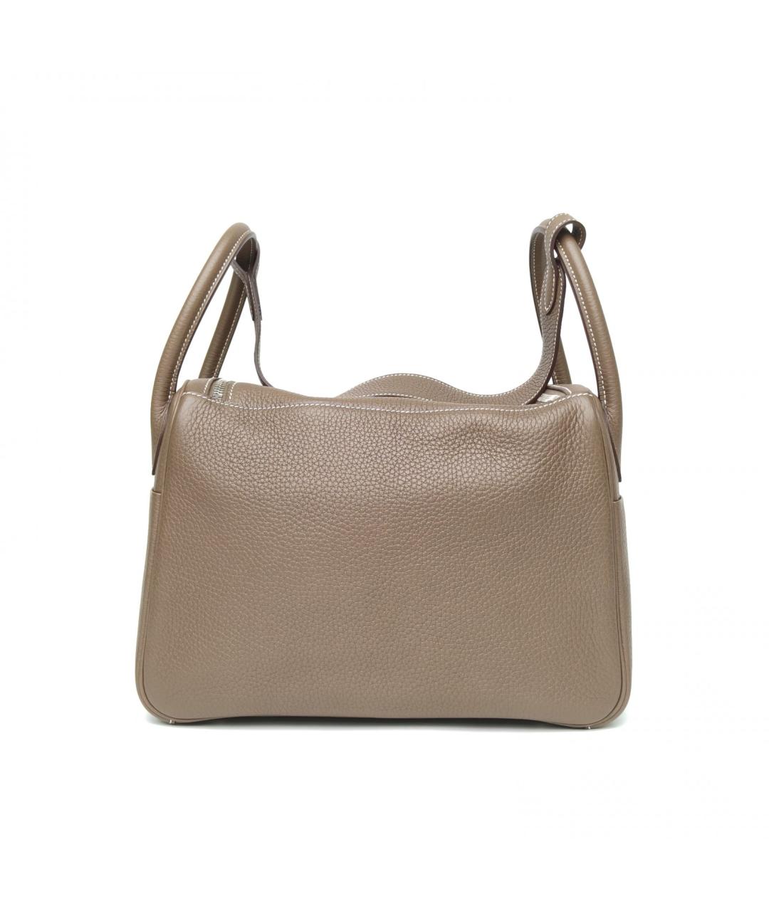 HERMES Серая кожаная сумка через плечо, фото 4