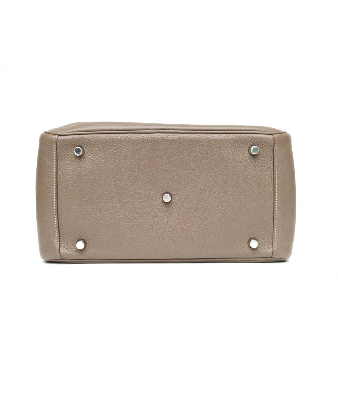 HERMES Серая кожаная сумка через плечо, фото 8