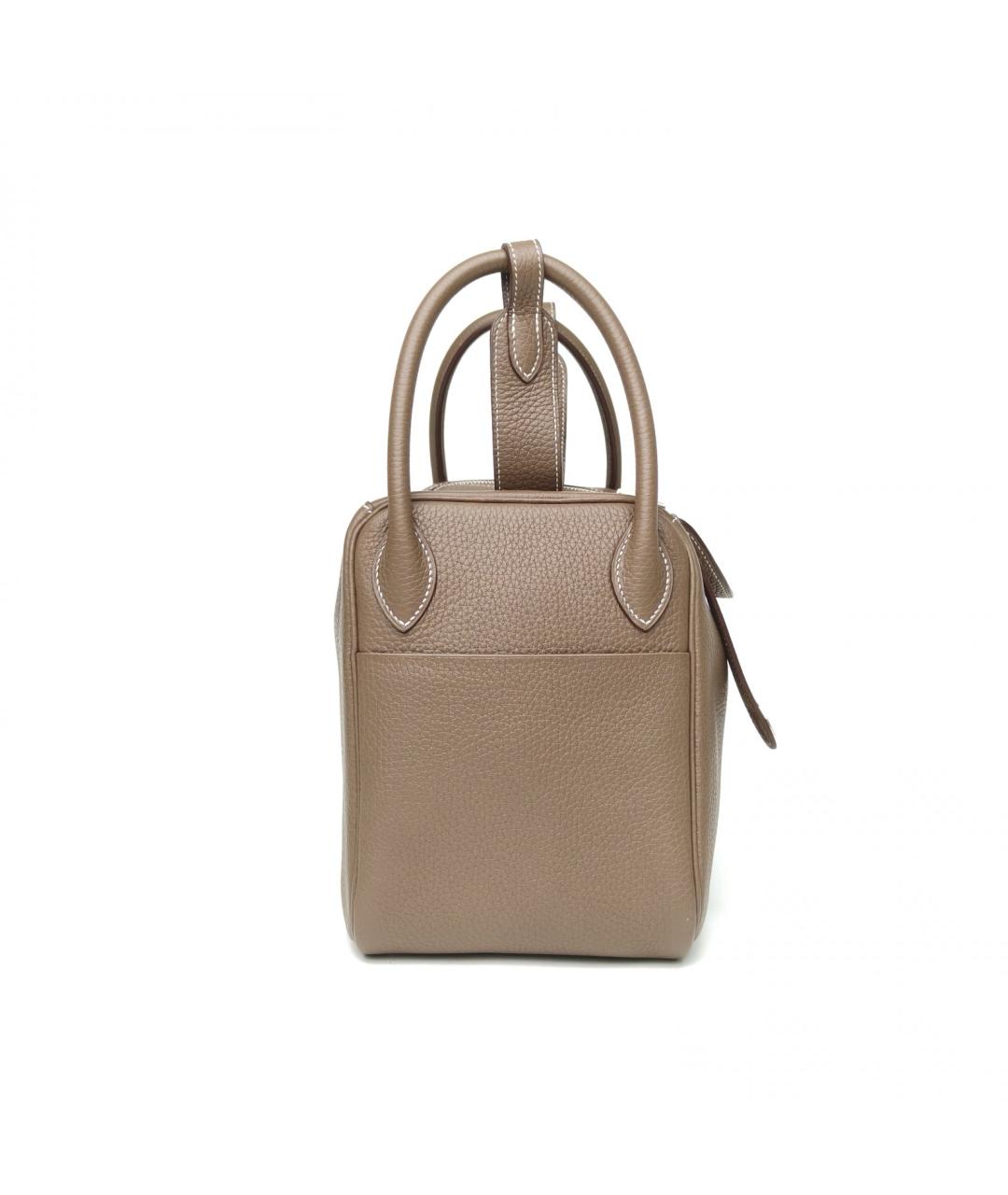 HERMES Серая кожаная сумка через плечо, фото 5