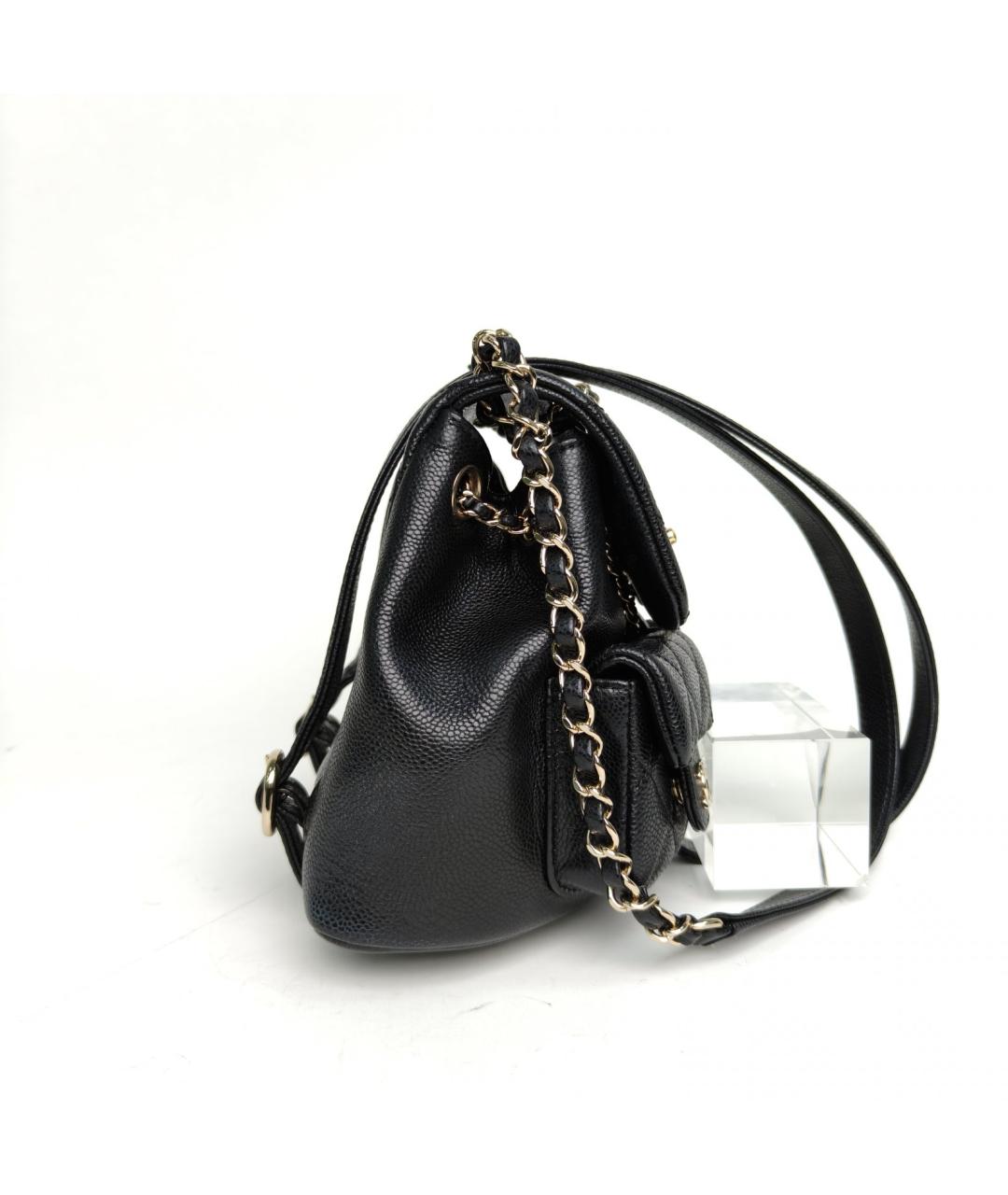 CHANEL Черный кожаный рюкзак, фото 3