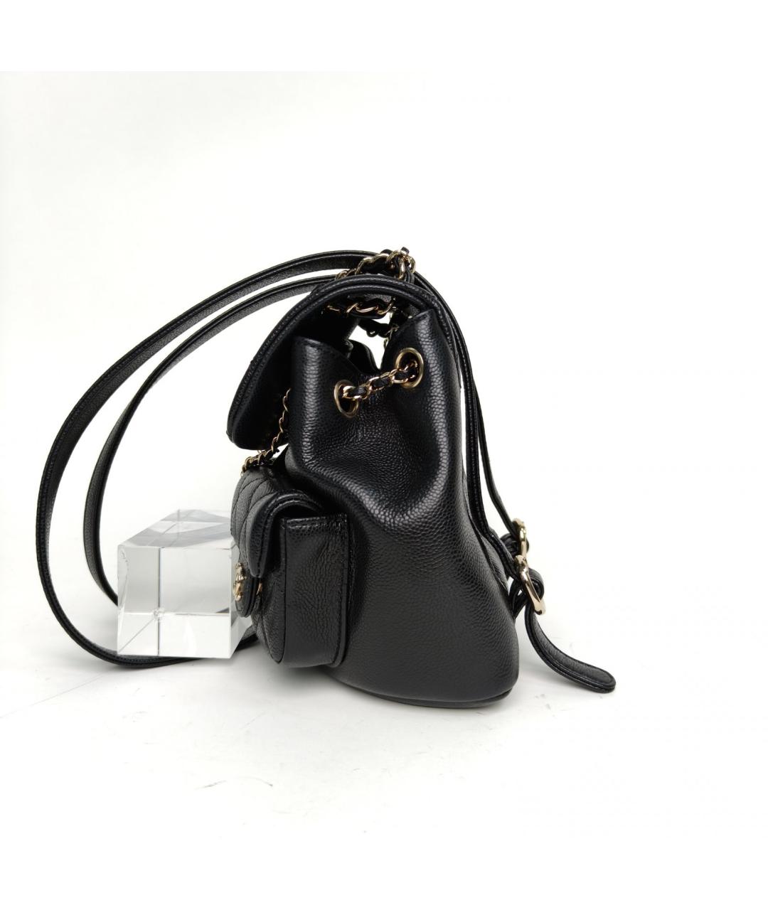 CHANEL Черный кожаный рюкзак, фото 5