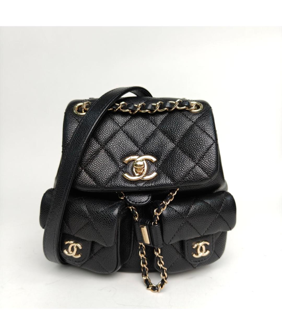 CHANEL Черный кожаный рюкзак, фото 2