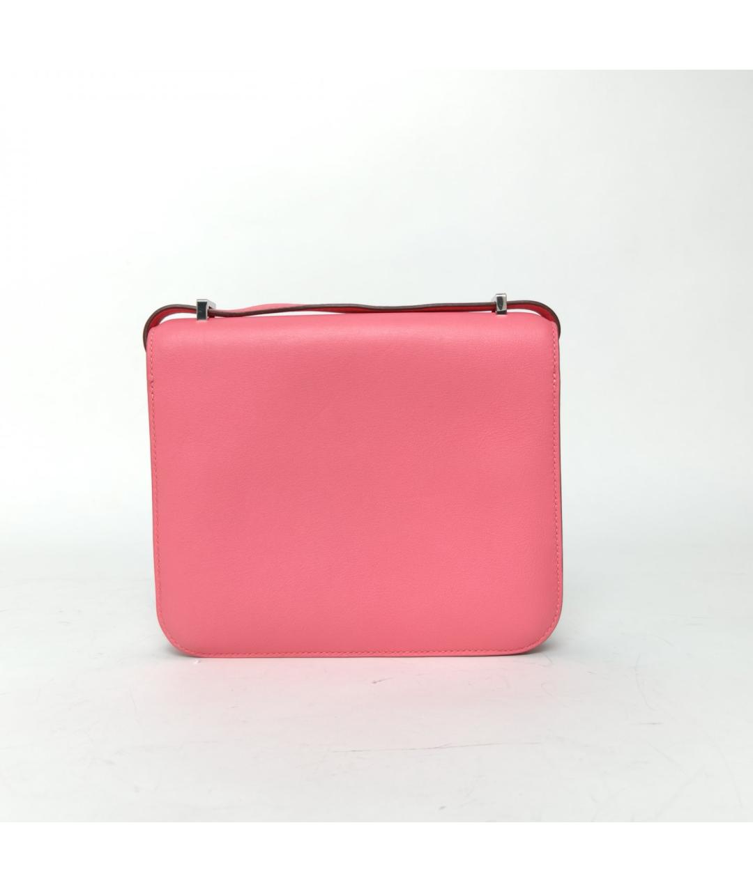 HERMES Розовая кожаная сумка через плечо, фото 4