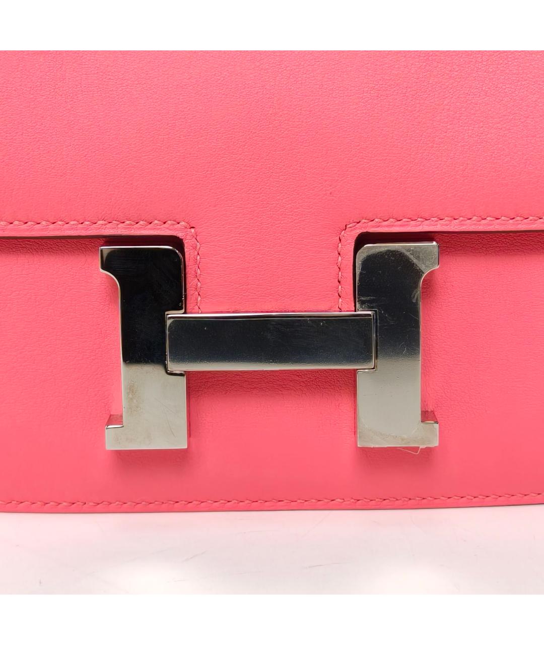 HERMES Розовая кожаная сумка через плечо, фото 7