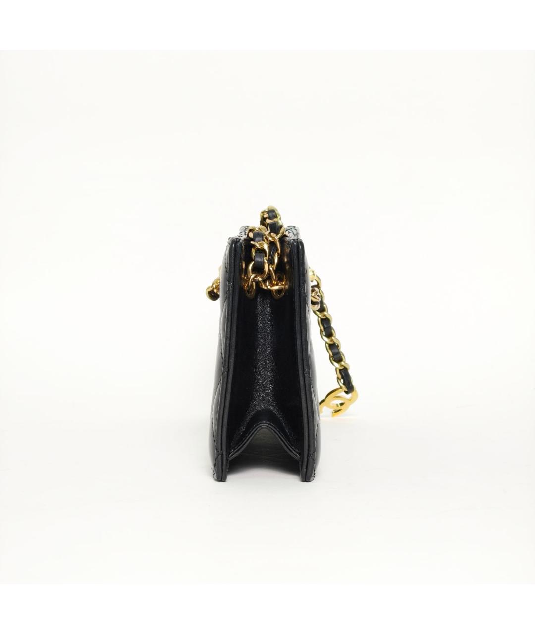 CHANEL Черная кожаная сумка через плечо, фото 5