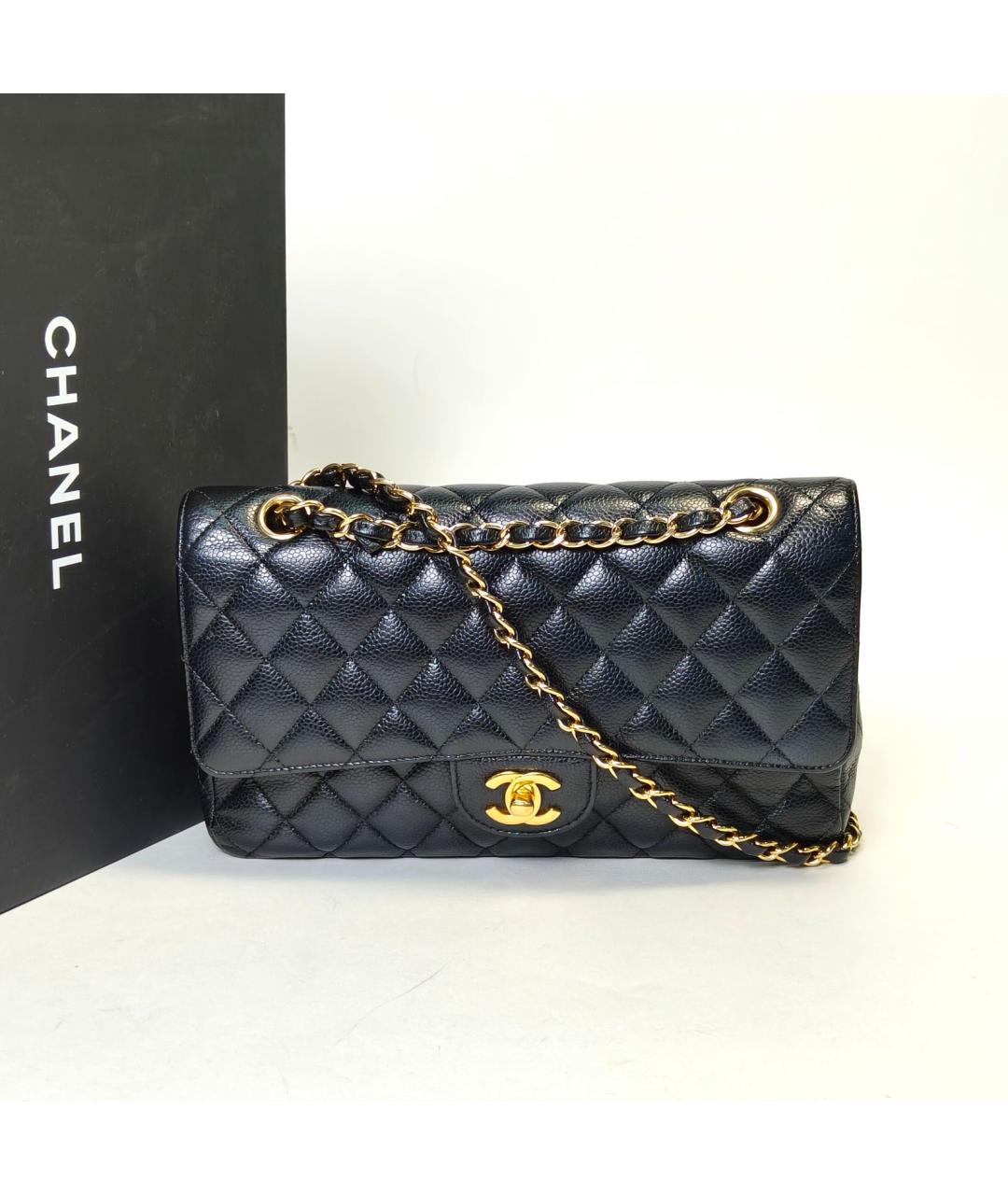 CHANEL Черная кожаная сумка через плечо, фото 9