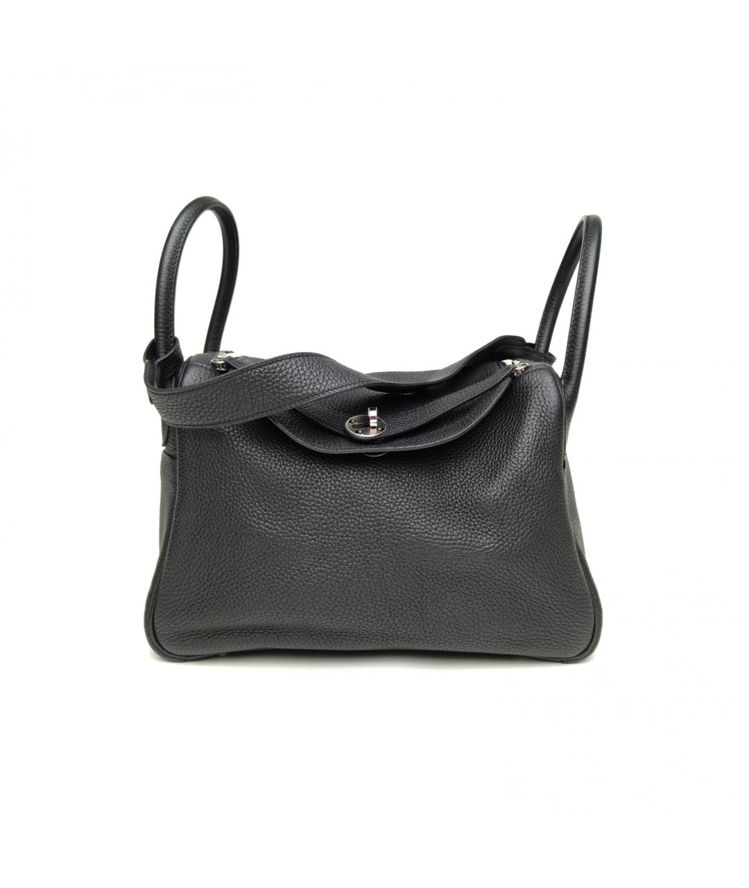 HERMES Черная кожаная сумка через плечо, фото 2