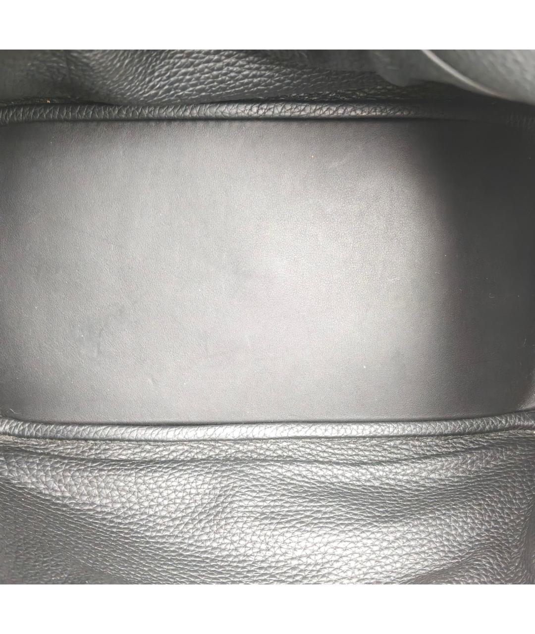 HERMES Черная кожаная сумка через плечо, фото 8