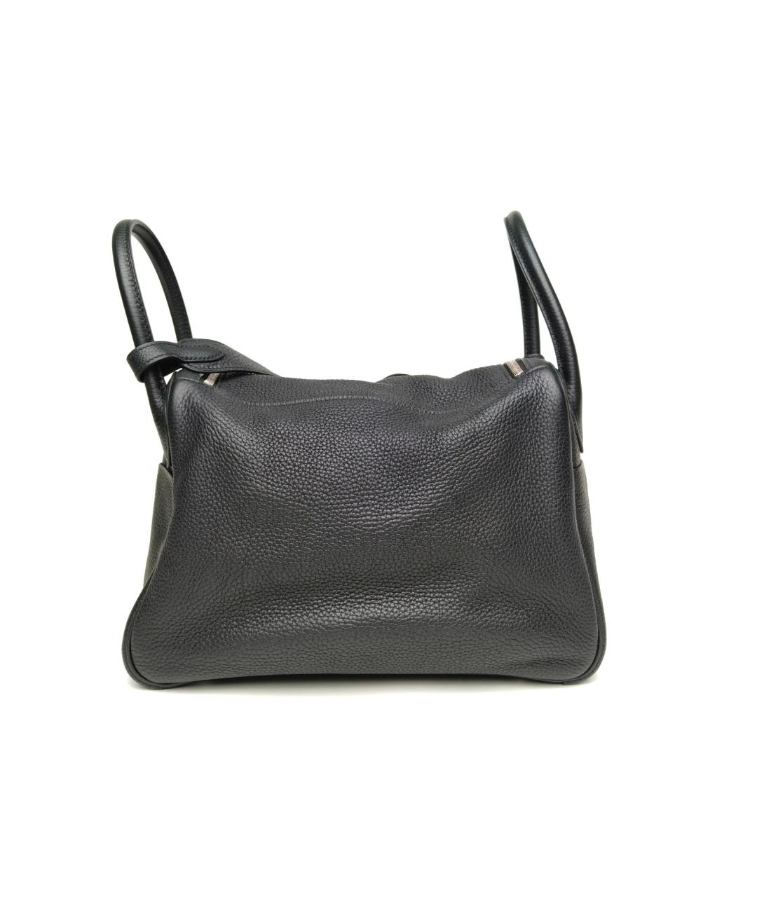 HERMES Черная кожаная сумка через плечо, фото 4