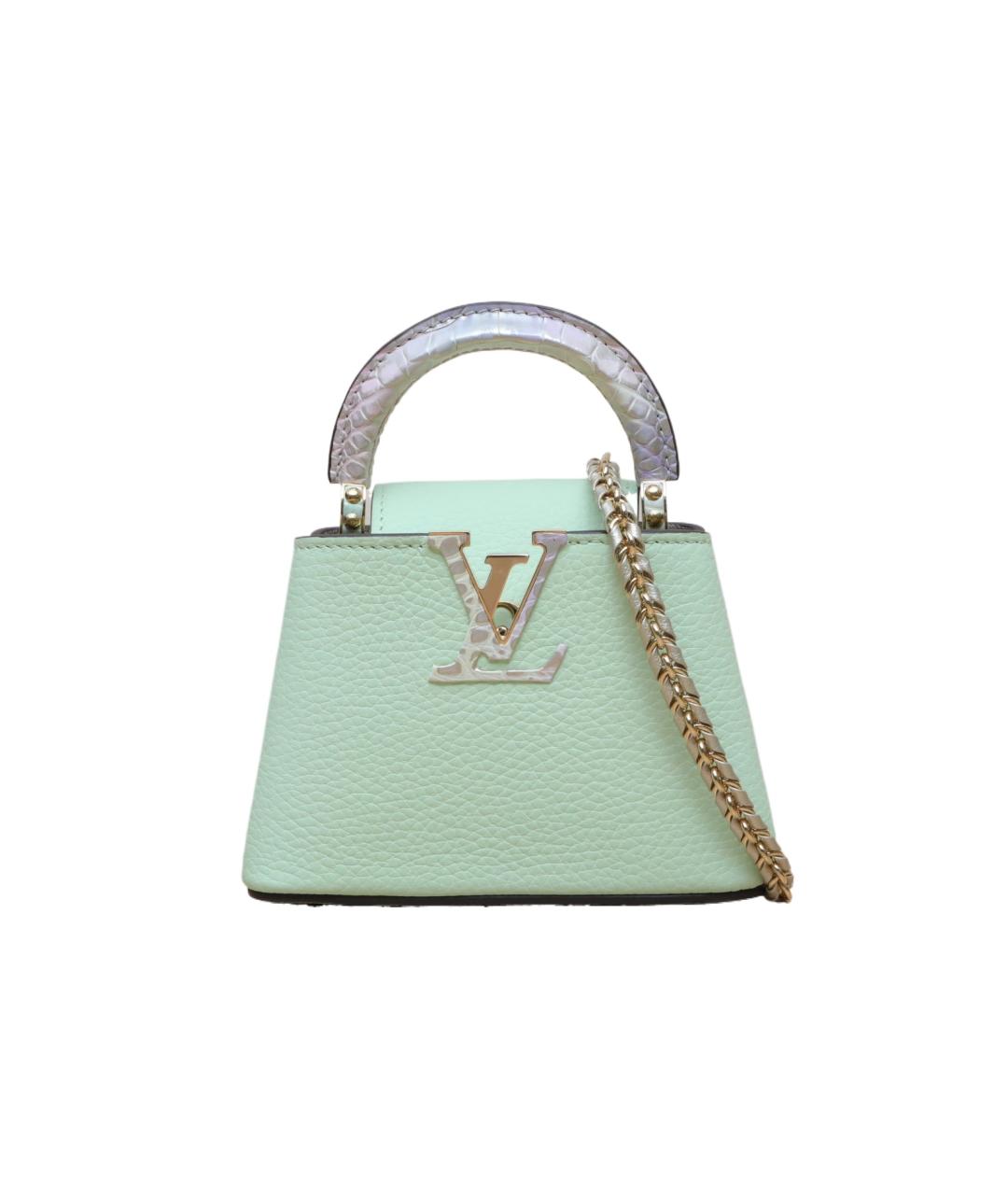 LOUIS VUITTON Салатовая кожаная сумка через плечо, фото 1