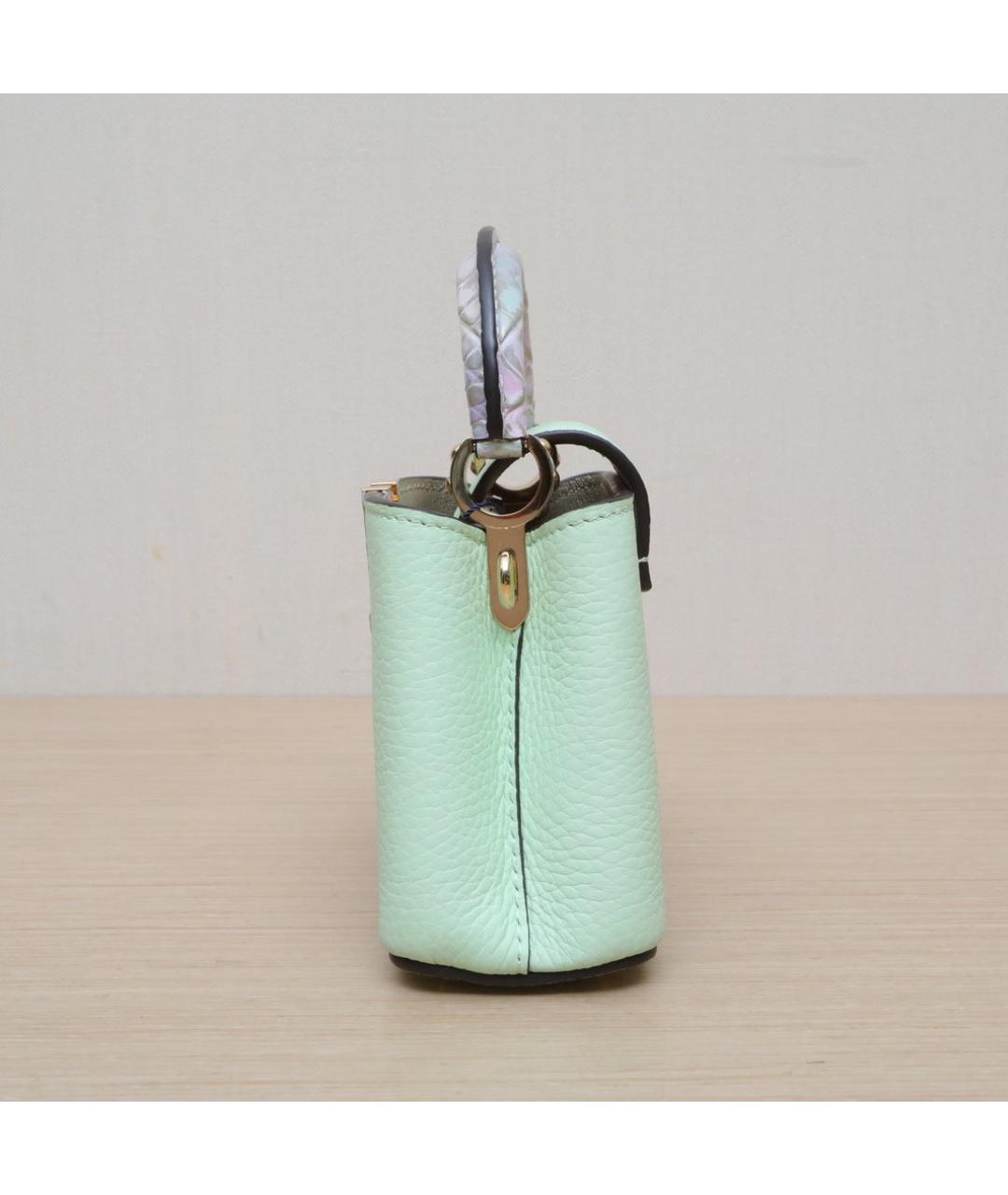 LOUIS VUITTON Салатовая кожаная сумка через плечо, фото 5