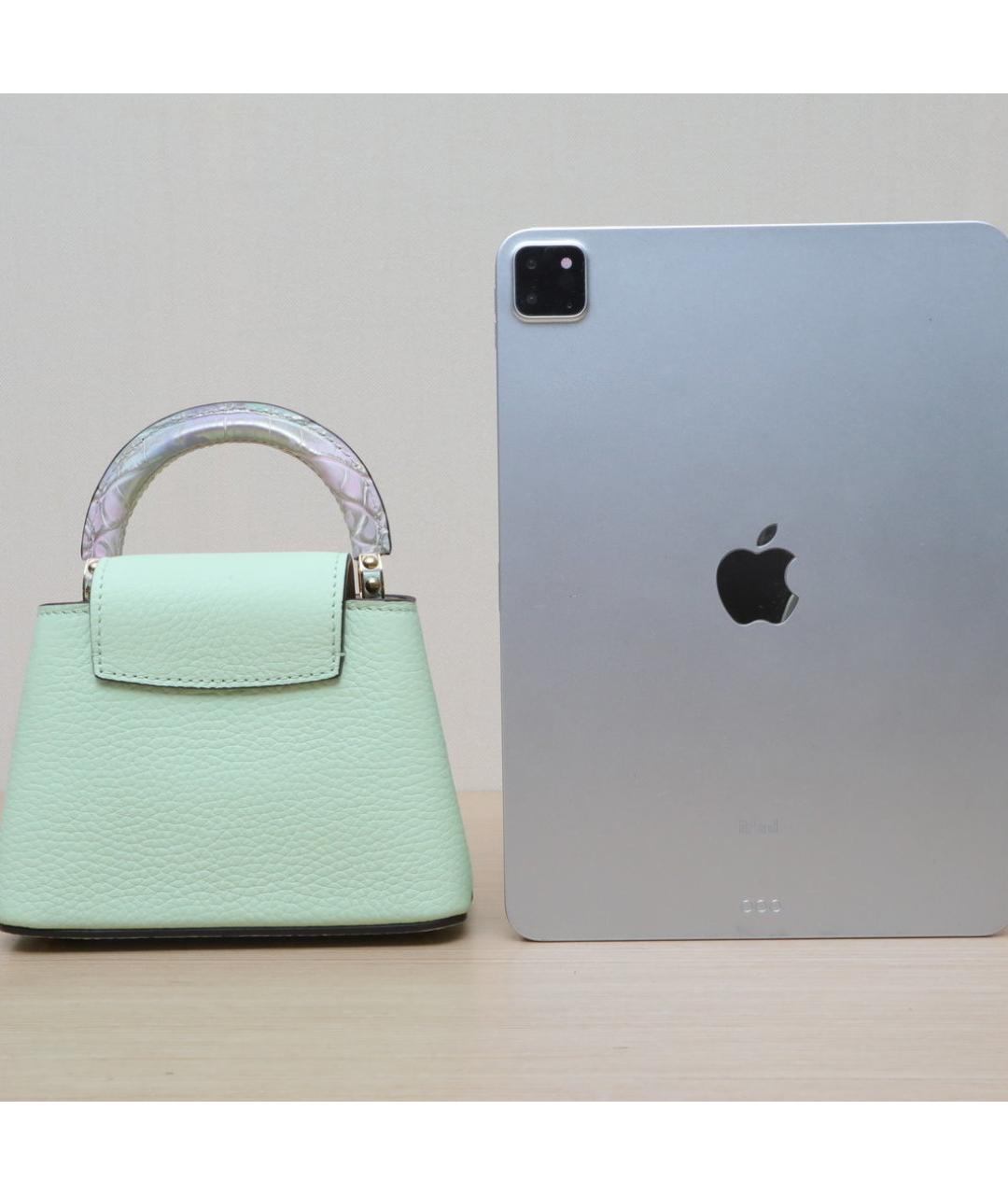 LOUIS VUITTON Салатовая кожаная сумка через плечо, фото 7