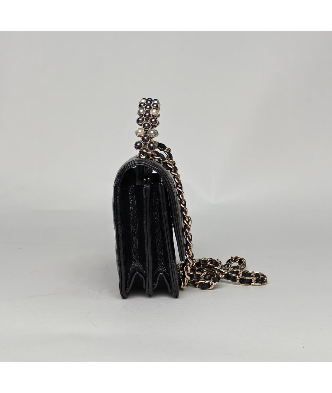 CHANEL Черная кожаная сумка через плечо, фото 4