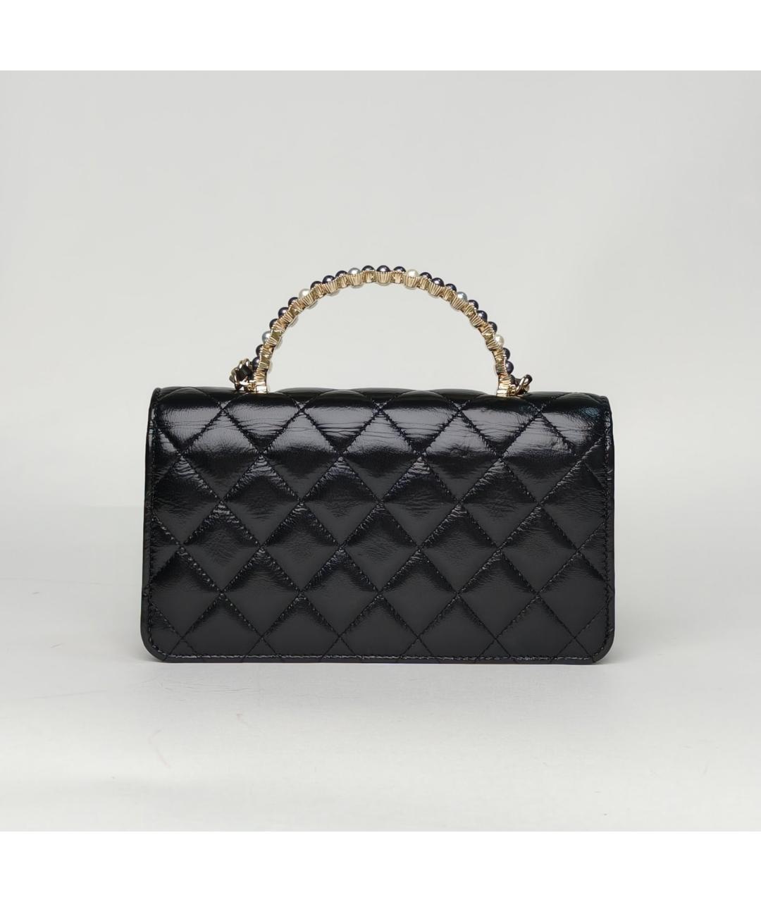 CHANEL Черная кожаная сумка через плечо, фото 3