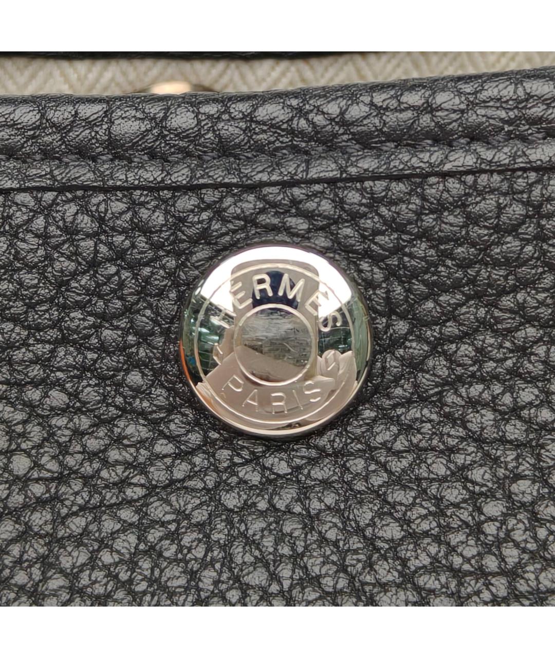 HERMES Черная кожаная сумка через плечо, фото 7