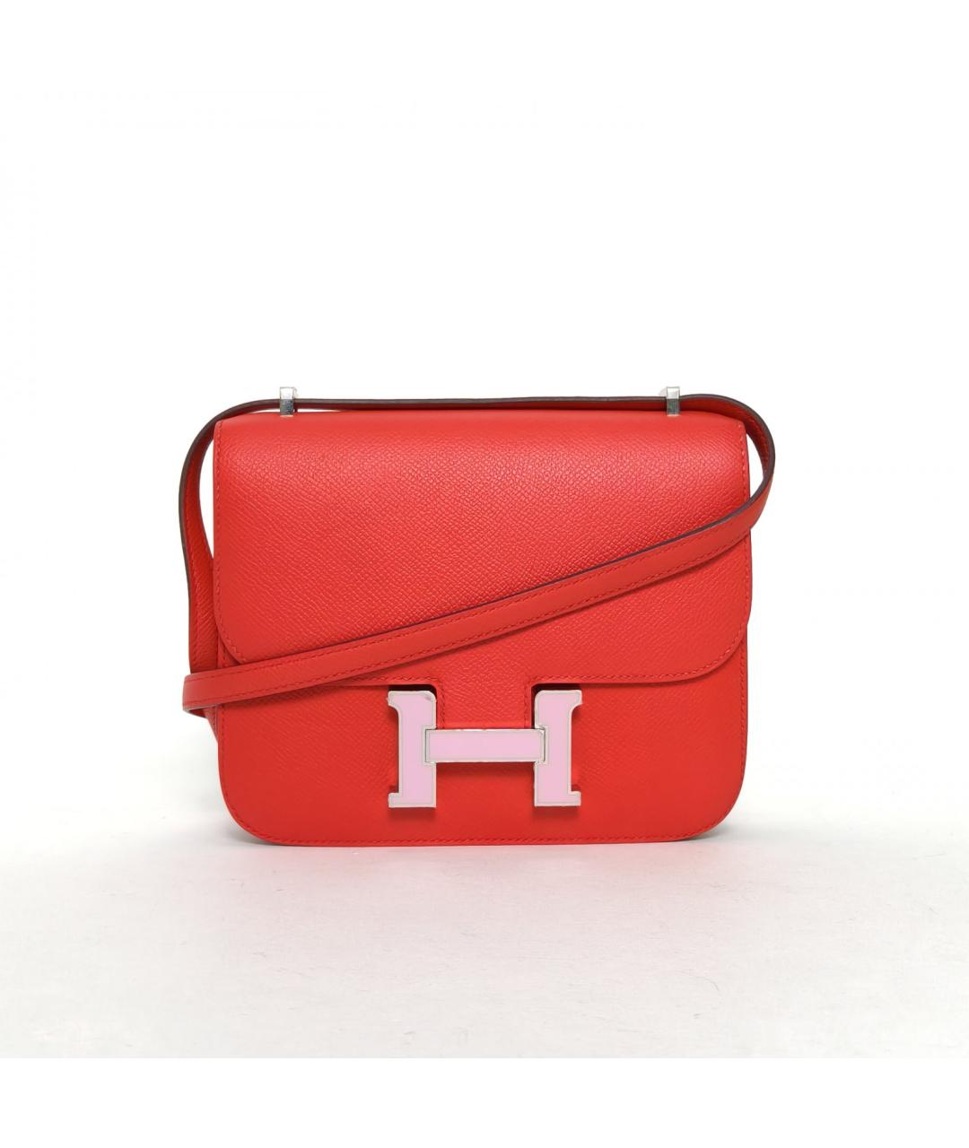 HERMES Красная кожаная сумка через плечо, фото 2