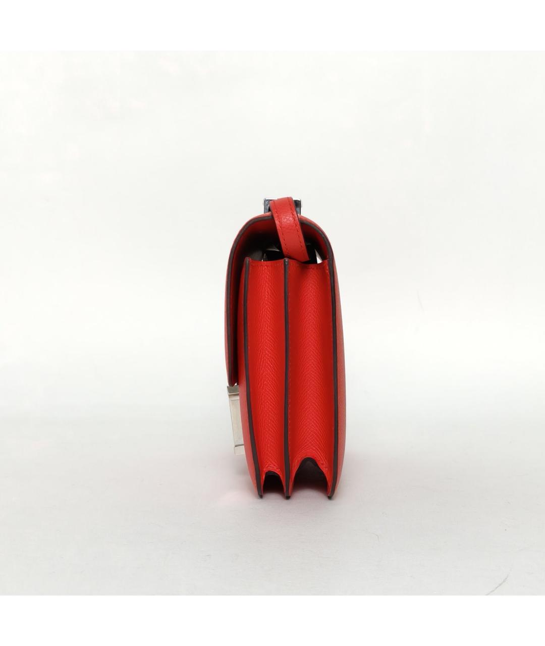 HERMES Красная кожаная сумка через плечо, фото 5