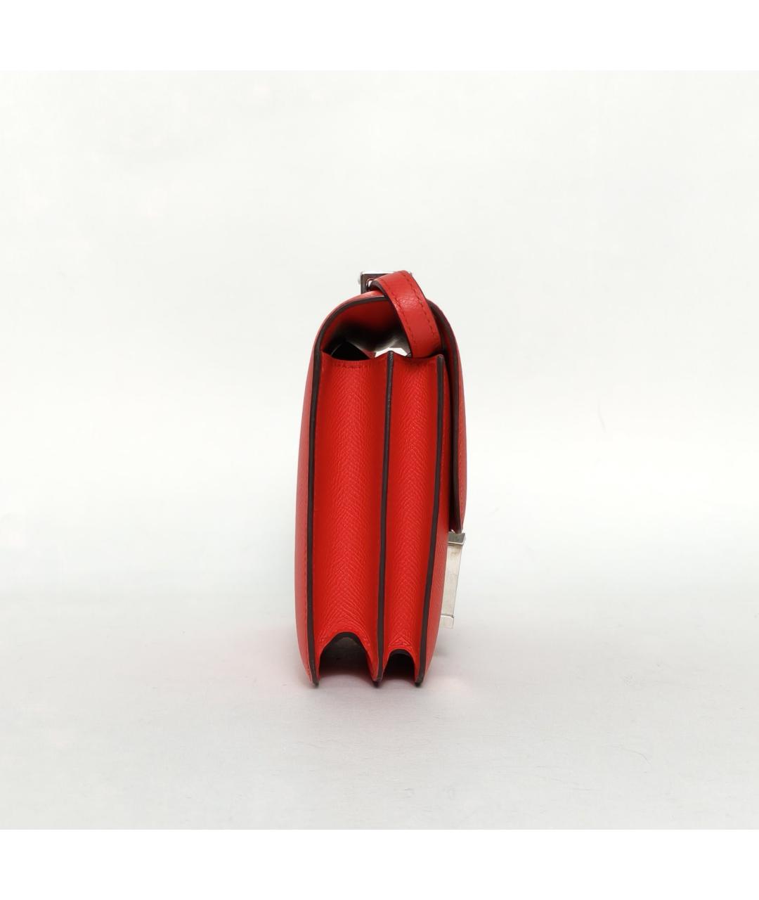 HERMES Красная кожаная сумка через плечо, фото 3