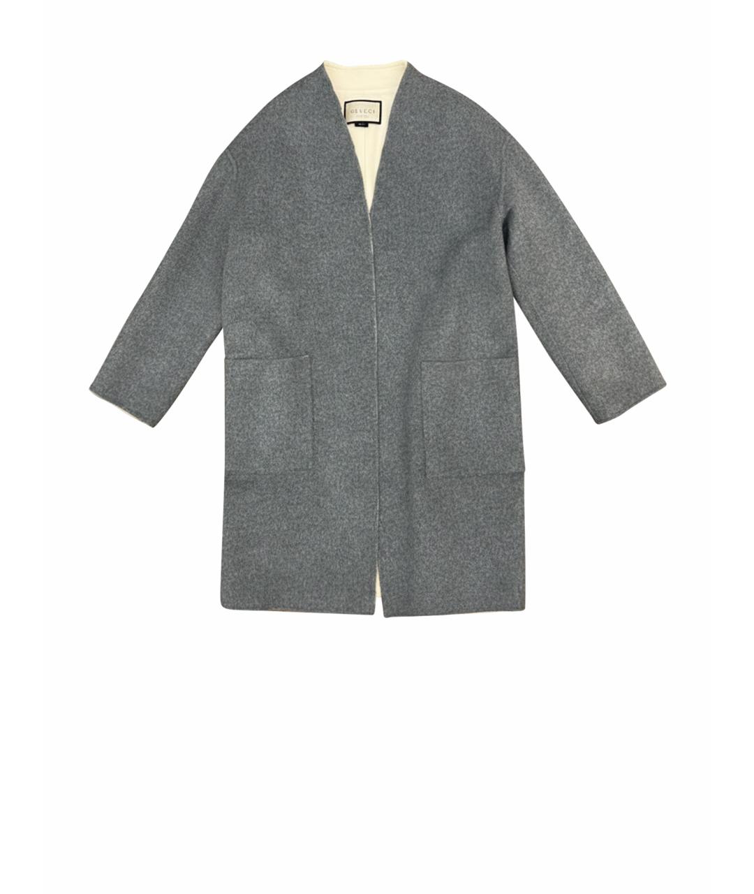 PINKO Серое шерстяное пальто, фото 8