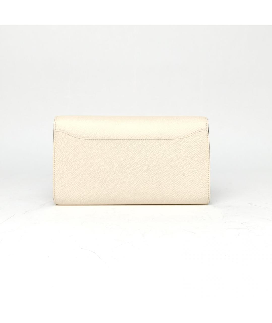 HERMES Бежевый кожаный кошелек, фото 4