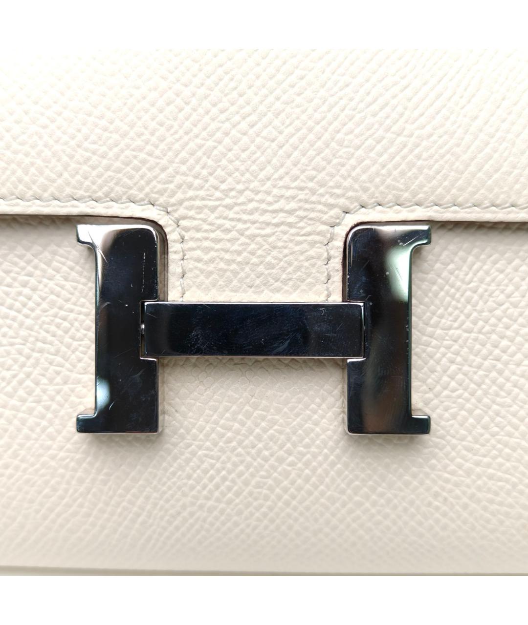 HERMES Бежевый кожаный кошелек, фото 7