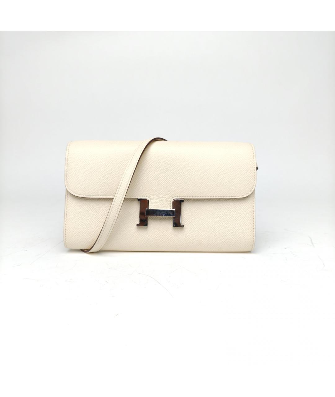 HERMES Бежевый кожаный кошелек, фото 2