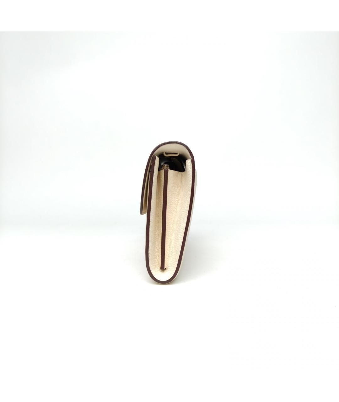 HERMES Бежевый кожаный кошелек, фото 3