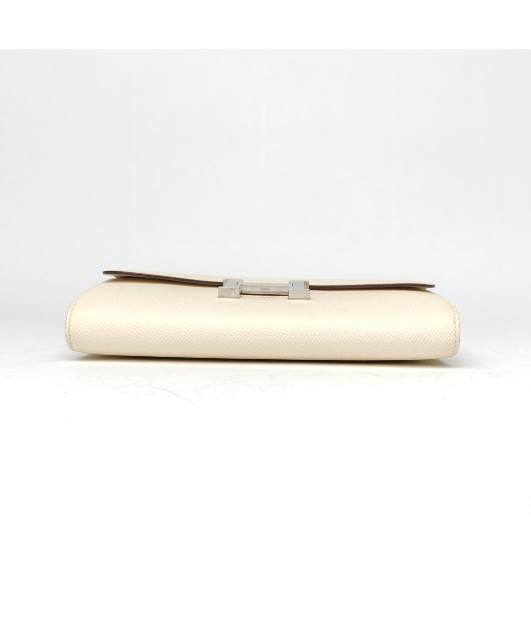 HERMES Бежевый кожаный кошелек, фото 6