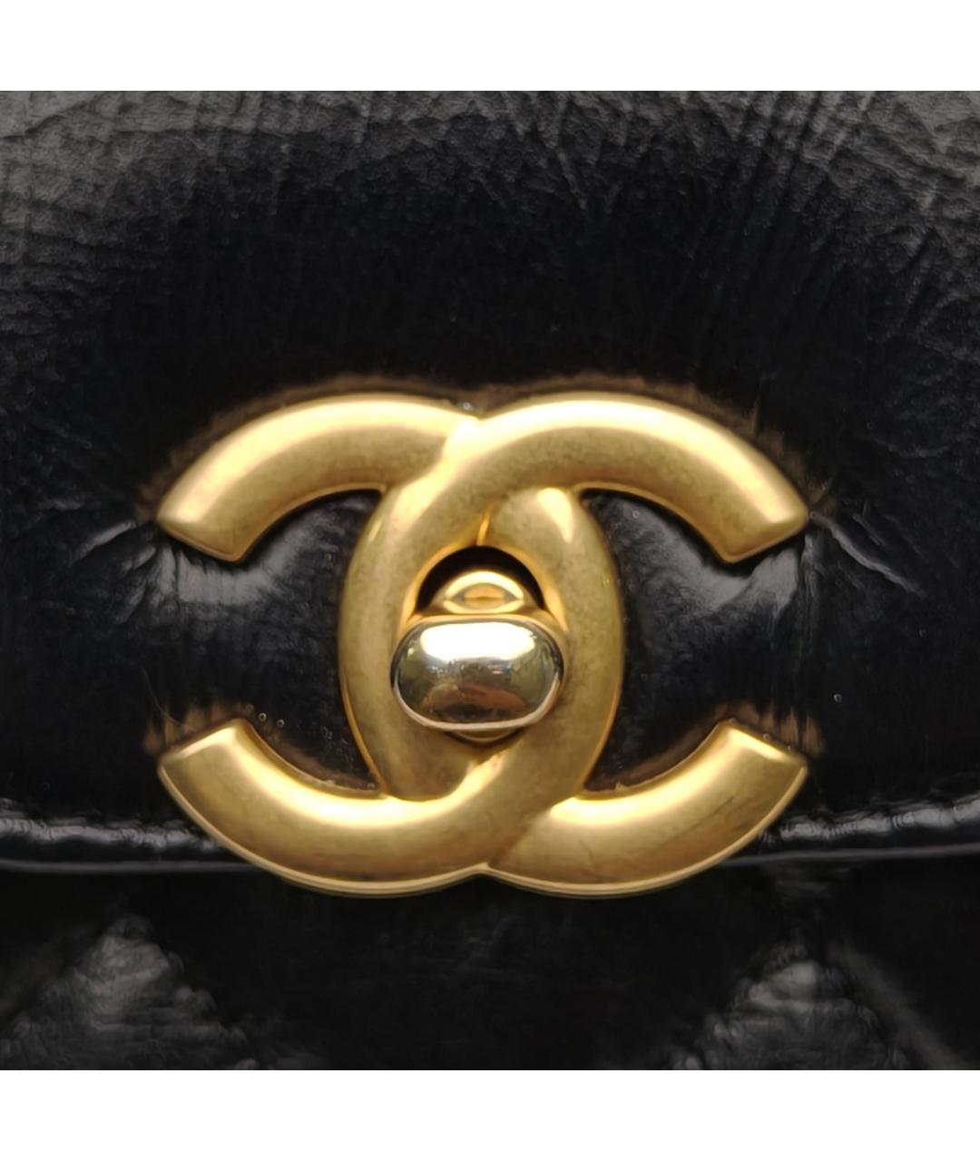 CHANEL Черная кожаная сумка через плечо, фото 7