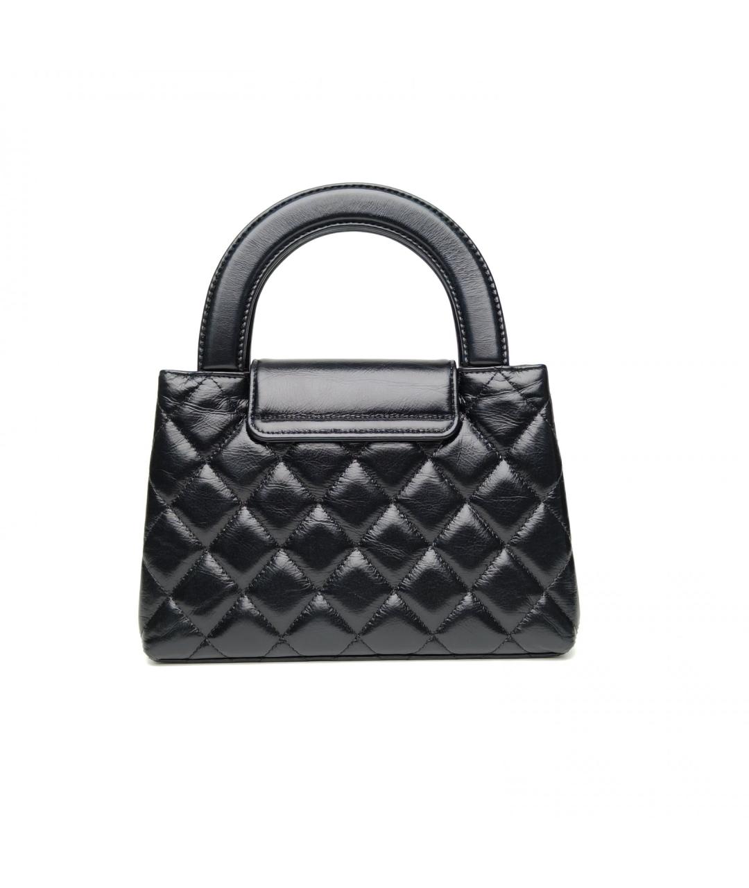 CHANEL Черная кожаная сумка через плечо, фото 4