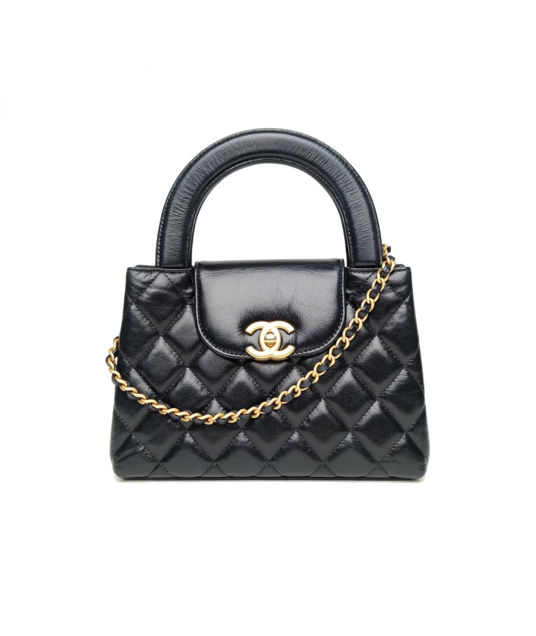 CHANEL Черная кожаная сумка через плечо, фото 2