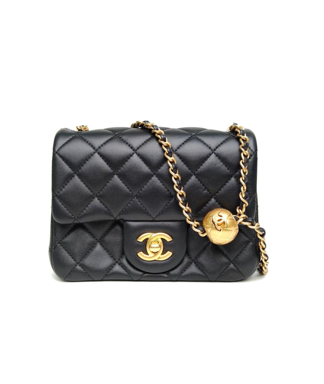 CHANEL Черная кожаная сумка через плечо, фото 2