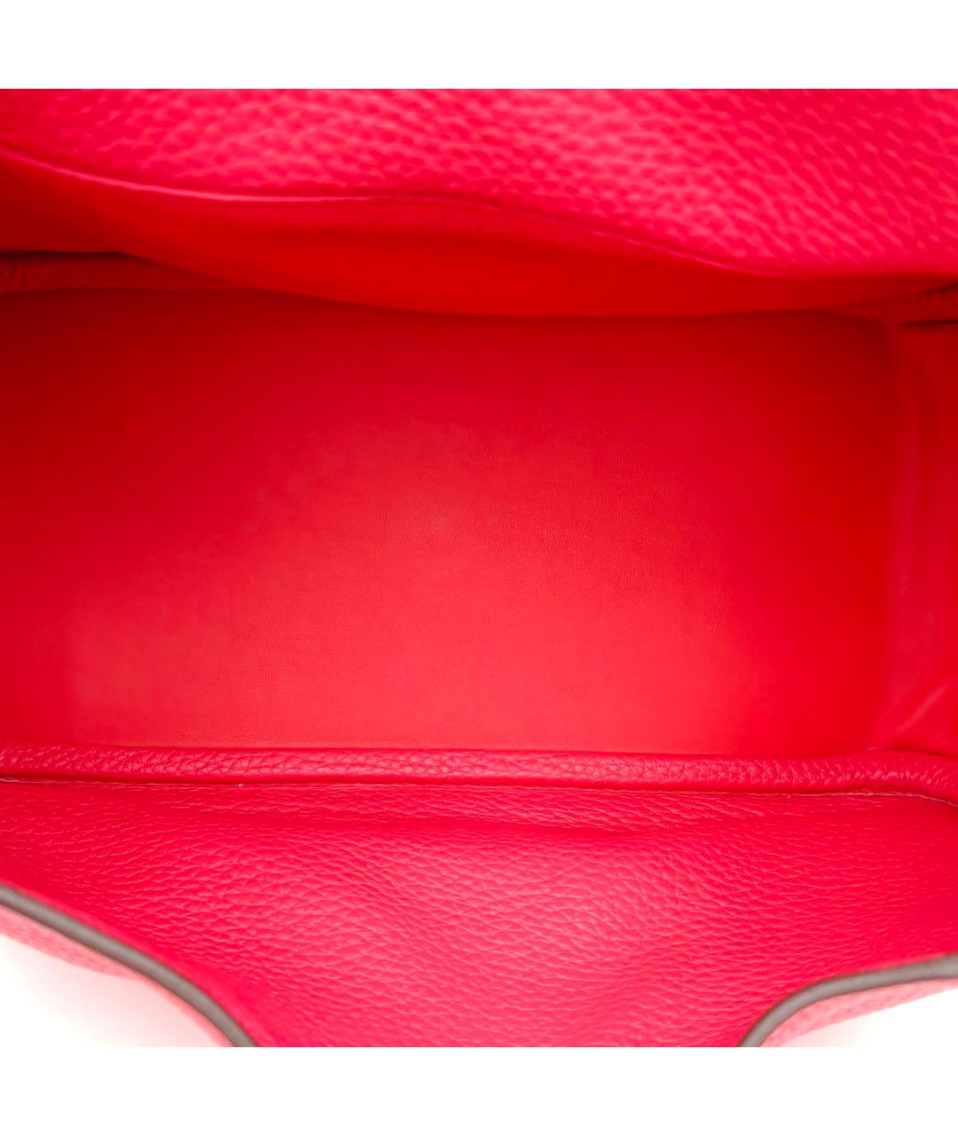 HERMES Розовая кожаная сумка через плечо, фото 8