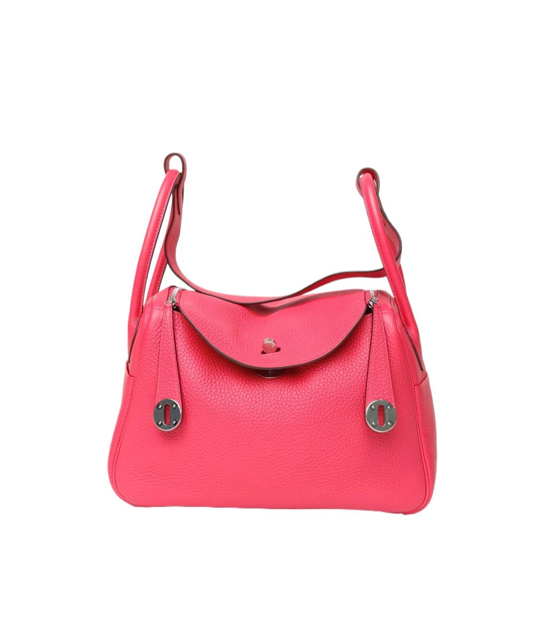 HERMES Розовая кожаная сумка через плечо, фото 1