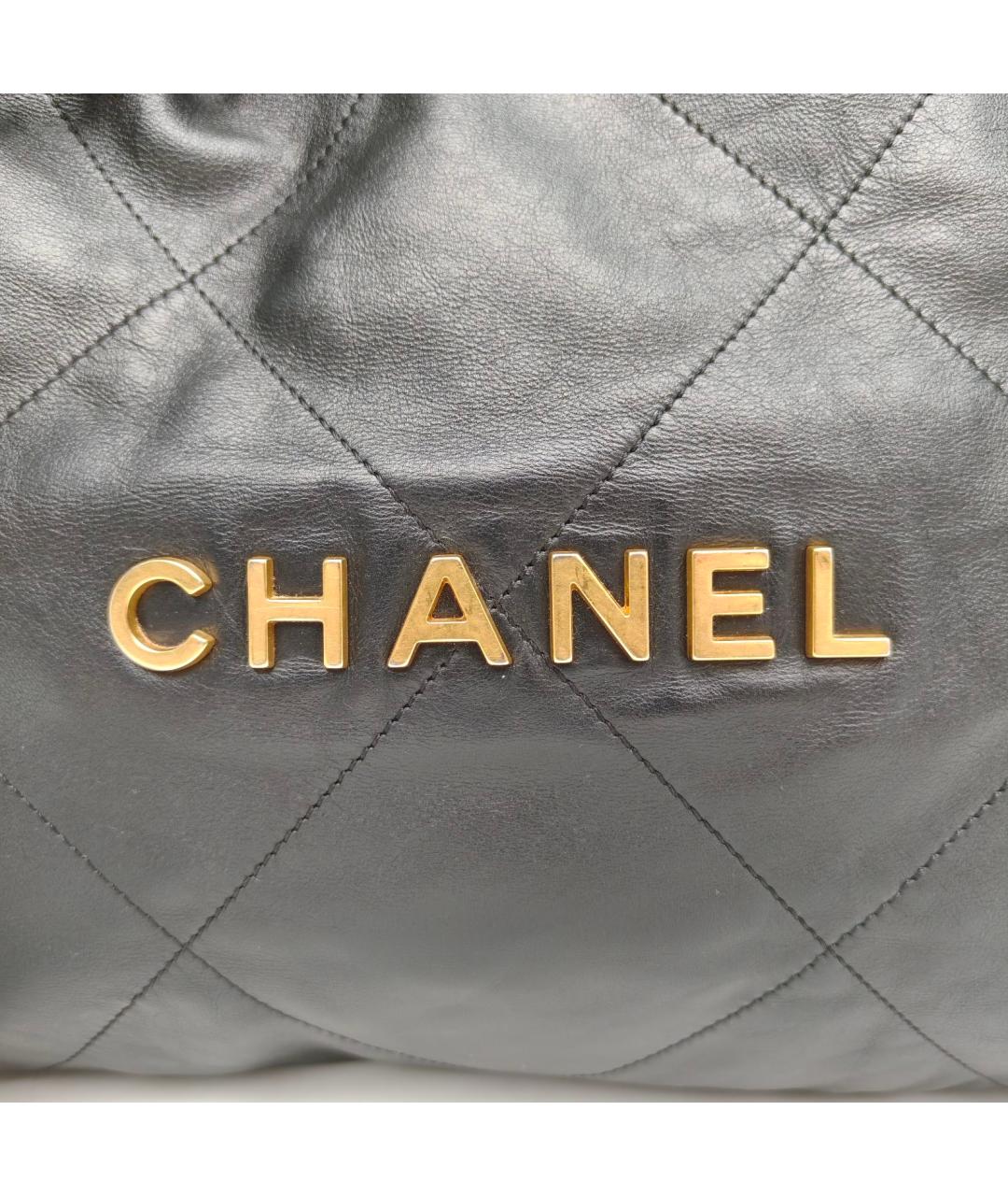 CHANEL Черная кожаная сумка через плечо, фото 7