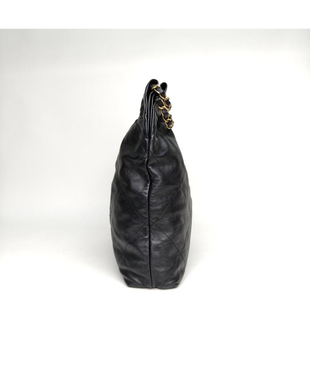 CHANEL Черная кожаная сумка через плечо, фото 3