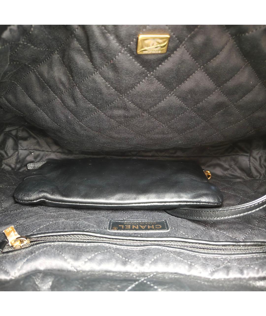 CHANEL Черная кожаная сумка через плечо, фото 8
