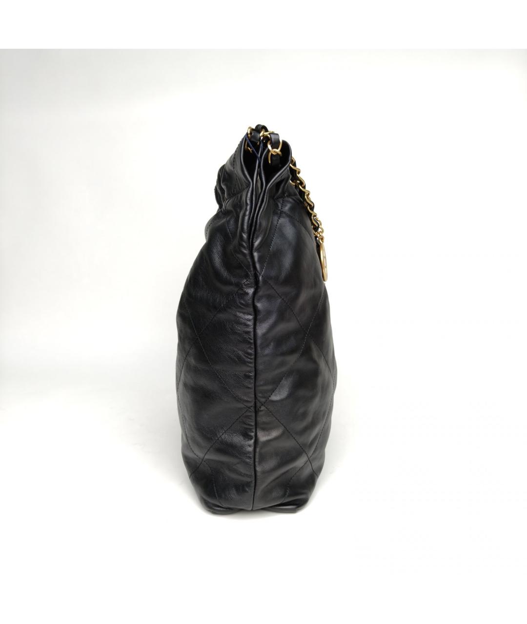 CHANEL Черная кожаная сумка через плечо, фото 5
