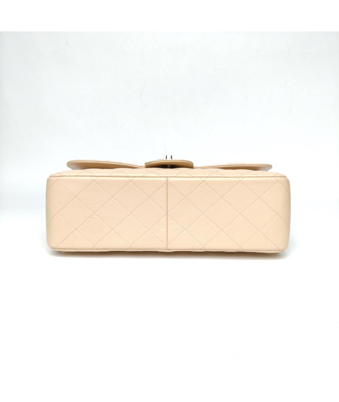 CHANEL Бежевая кожаная сумка через плечо, фото 6