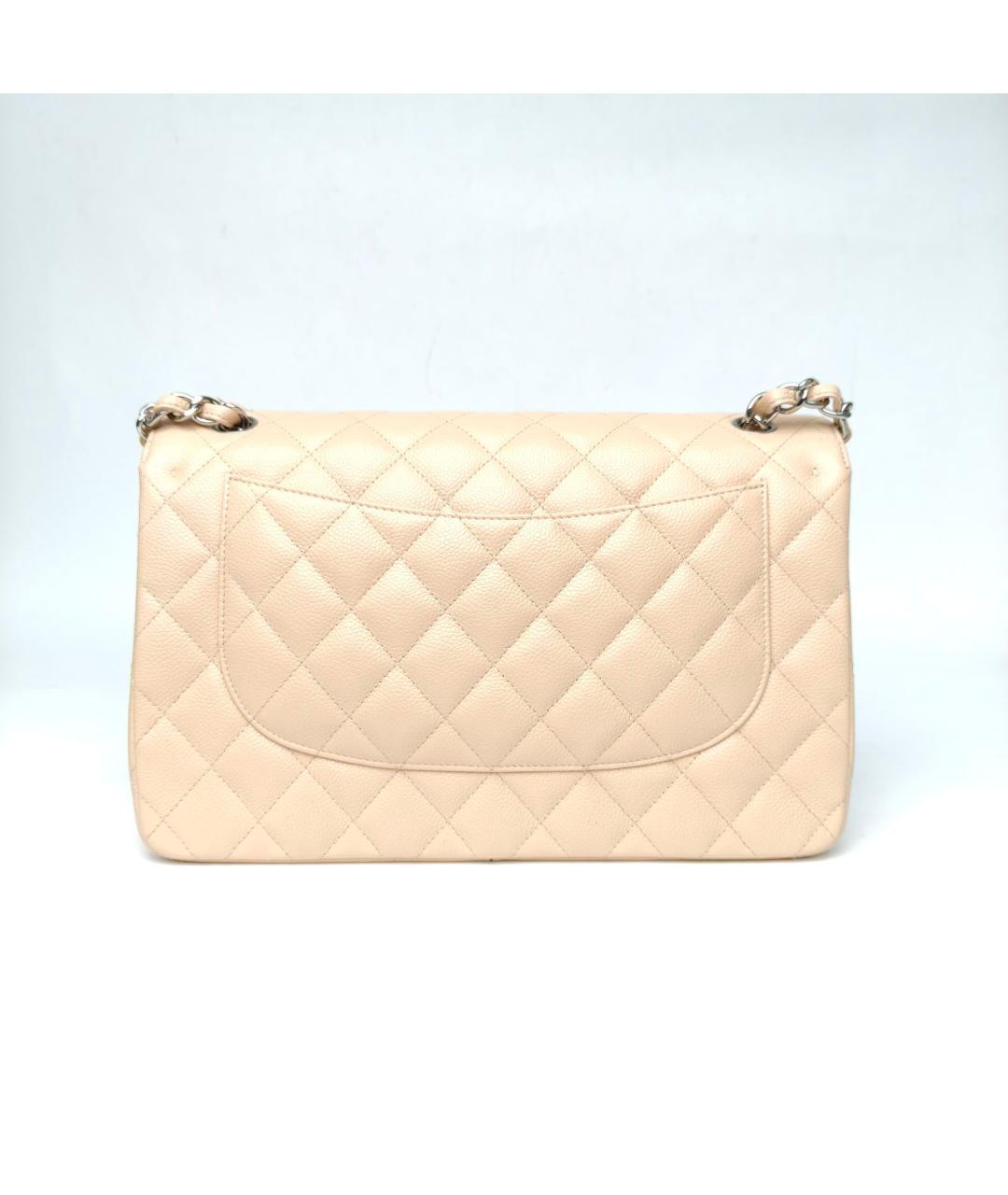 CHANEL Бежевая кожаная сумка через плечо, фото 4