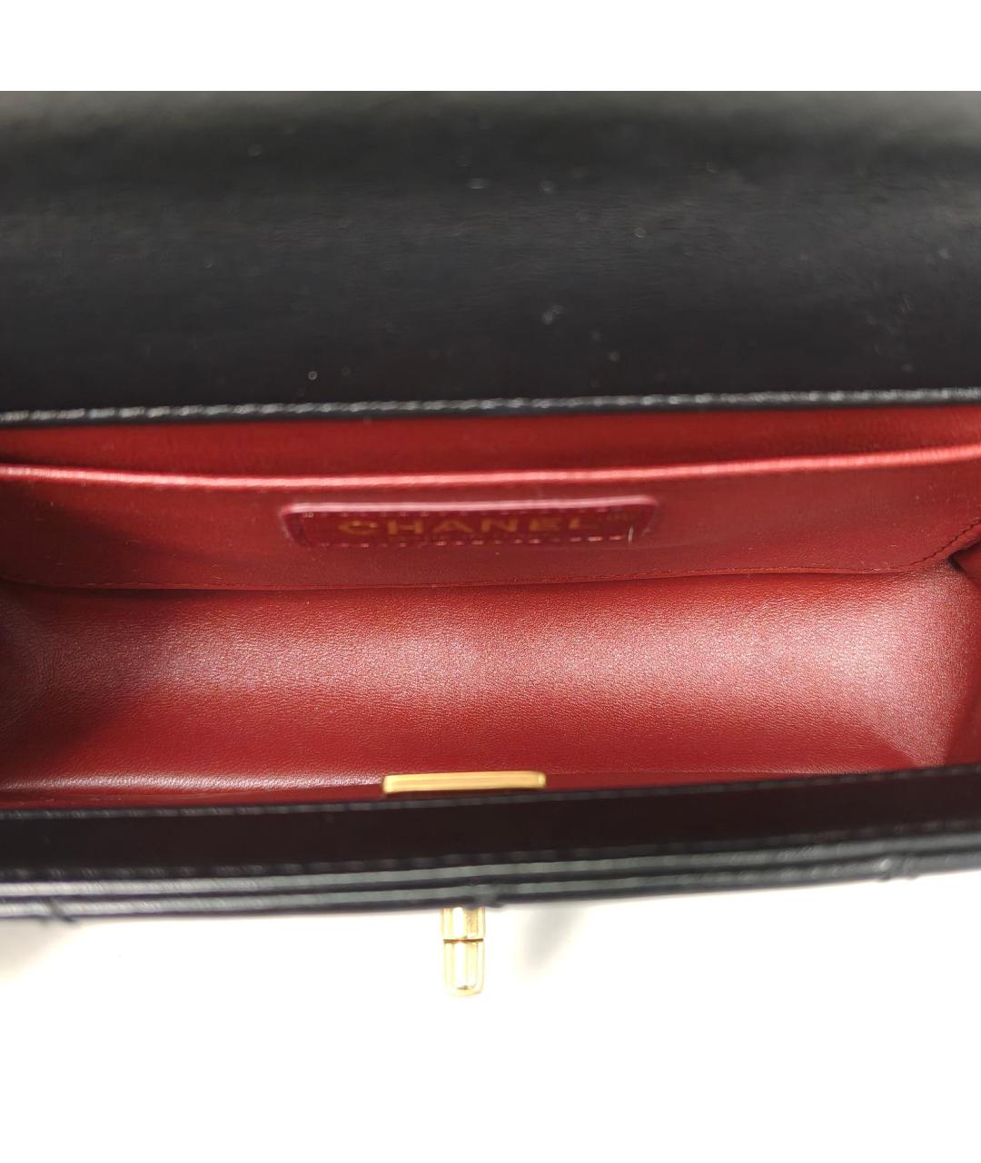 CHANEL Черная кожаная сумка через плечо, фото 8