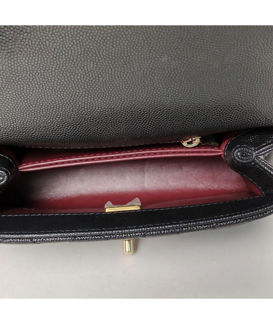 CHANEL Черная кожаная сумка через плечо, фото 8