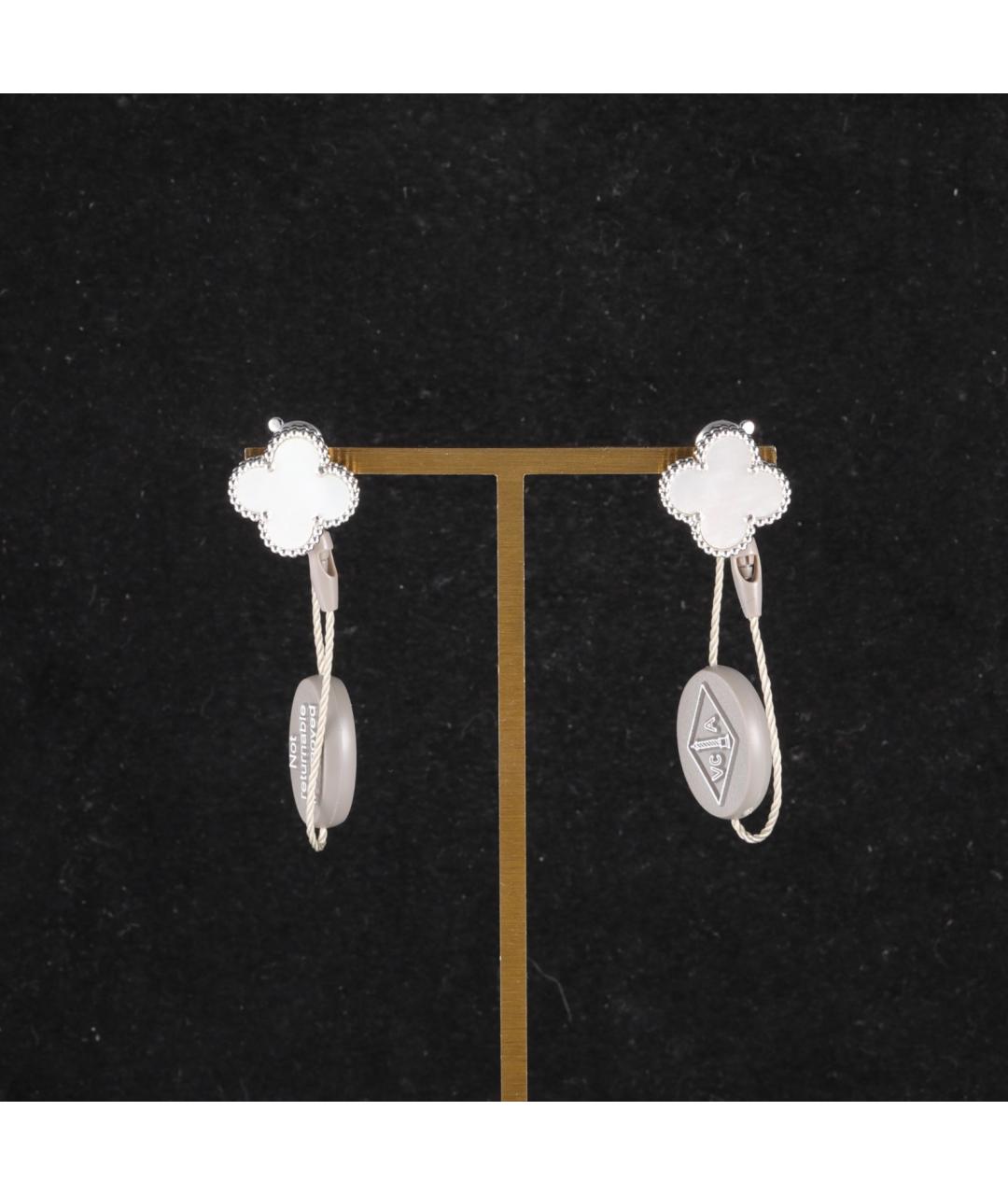 VAN CLEEF & ARPELS Серебряные серьги из белого золота, фото 2